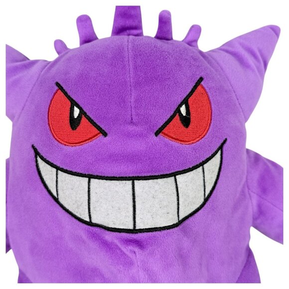Pokemon Gengar Plush Toy Purple Ghost Stuffed Animal 10.5” WCT Wicked Cool Toys - Picture 2 of 8